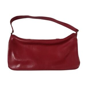 Nina Ricci NINA RICCI Shoulder Bag Leather Red Magnetic Flap Closure Design
